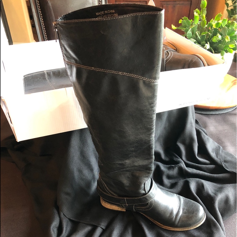 Also Tall Black Leather Boots